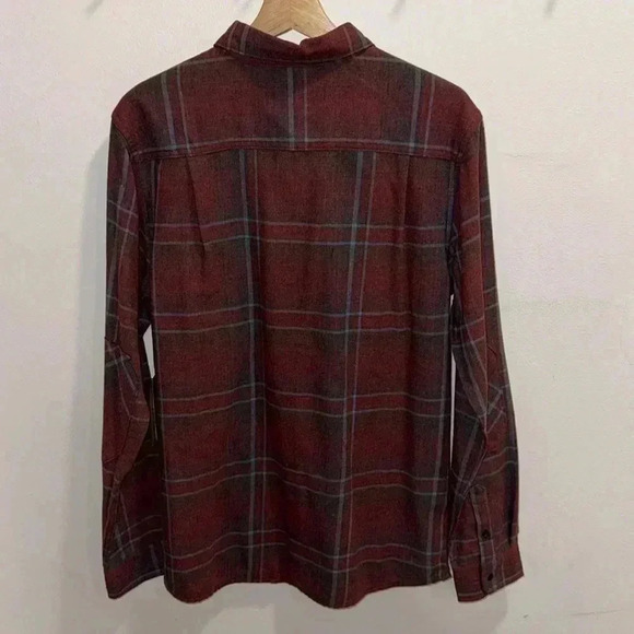 Roark Nordsman Light Long Sleeve Flannel - Maroon - Size Small - Picture 2 of 4